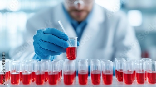 Scientist working with glycoproteins in drug design, protein modifications, therapeutic enhancement