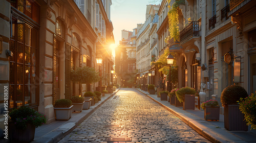 Modern Parisian Street with Contemporary Buildings | Elegant Urban Architecture in the Heart of Paris