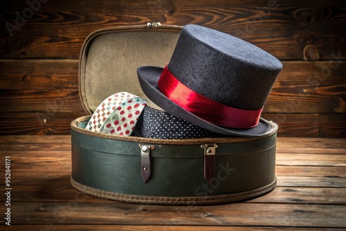 vintage hat box magic tricks photo