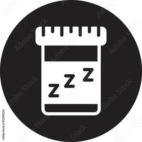 sleeping pills glyph icon