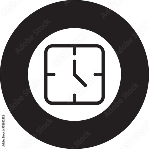 wall clock glyph icon