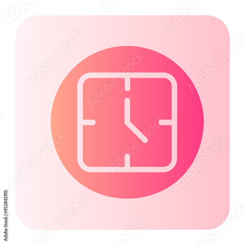 wall clock gradient icon