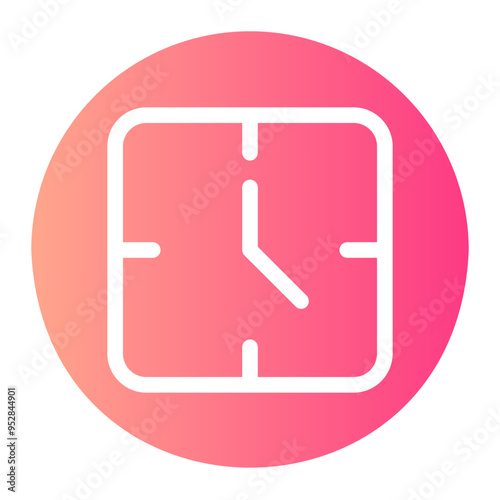 wall clock gradient icon