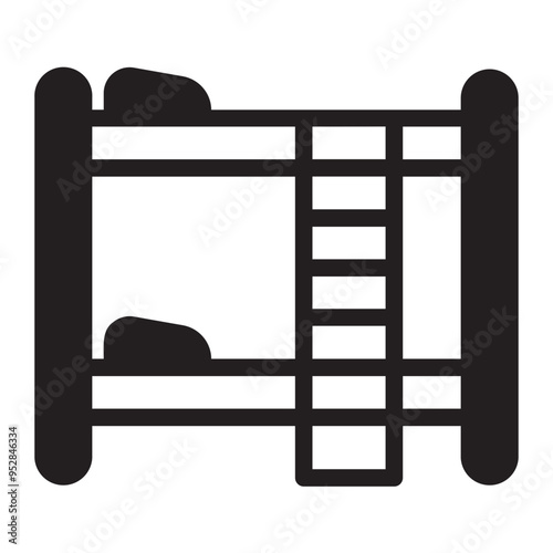 bunk bed glyph icon