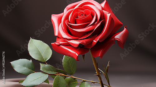 red rose photo generative ai
