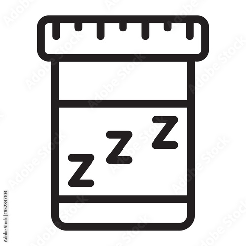 sleeping pills line icon