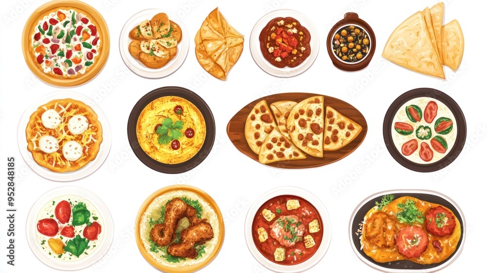 Assortment of Indian Dishes Assortment of Indian Dishes