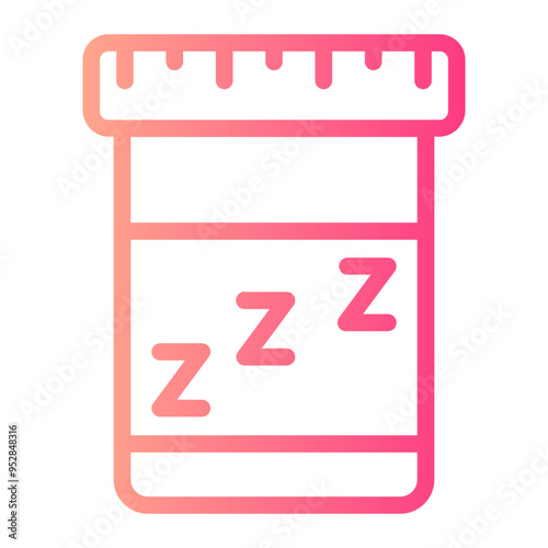 sleeping pills gradient icon