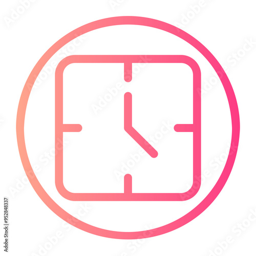 wall clock gradient icon