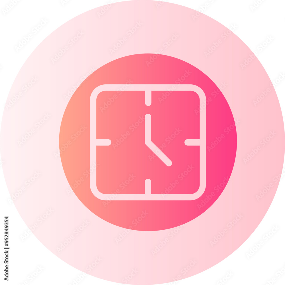 wall clock gradient icon