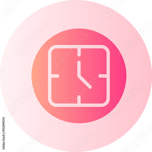 wall clock gradient icon