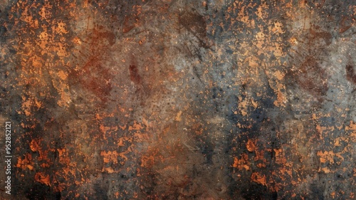 Metal old grunge copper bronze rusty texture, gold background effect wallpaper. Grunge metallic tile design, rustic marble stone texture, oxidation on iron plate.