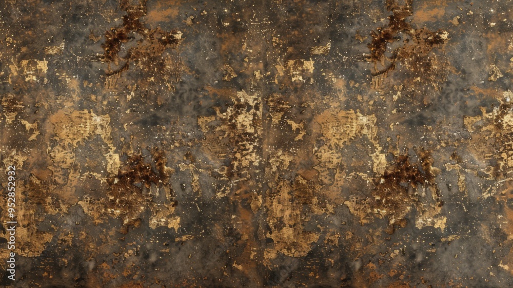 Metal old grunge copper bronze rusty texture, gold background effect wallpaper. Grunge metallic tile design, rustic marble stone texture, oxidation on iron plate. Metal old grunge copper bronze rusty texture, gold background effect wallpaper. Grunge metallic tile design, rustic marble stone texture, oxidation on iron plate.