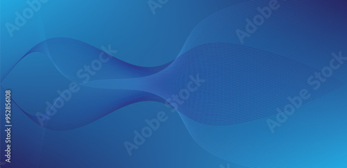 Smooth Blue Wave Pattern. Modern Gradient Design with Flowing Lines in a Dynamic and Elegant Blue Color Scheme