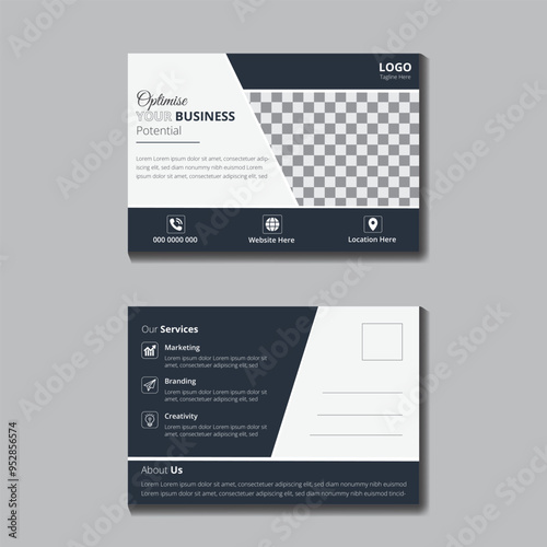 Geometrical simple Postcard Design