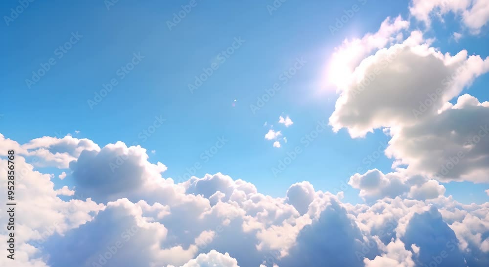 Passing Clouds Fly in the Light Blue Sky Loop 3D rendering Soft clouds fly in the blue sky background seamless loop 4k animation Passing Clouds Fly in the Light Blue Sky Loop 3D rendering Soft clouds fly in the blue sky background seamless loop 4k animation