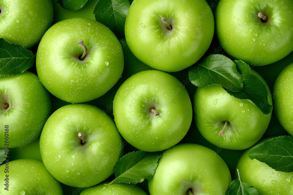 Lots of Green Apples | Fresh and Crisp Green Apple Background for Healthy Eating and Natural Produce Lots of Green Apples | Fresh and Crisp Green Apple Background for Healthy Eating and Natural Produce