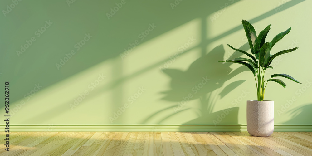 an empty apartment space with calming sage green walls, highlighting a cozy and natural ambiance an empty apartment space with calming sage green walls, highlighting a cozy and natural ambiance