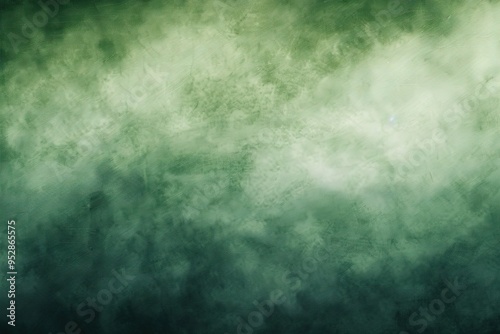 Abstract green grunge background texture with fog, vintage paper