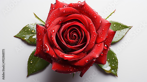 red rose photo generative ai