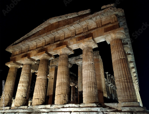 Temple in Paestum archeological area photo