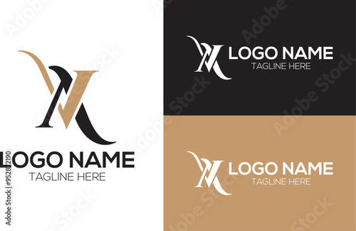 av or va logo luxury design vector template