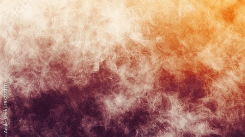 Digitally created abstract smoke swirling in a gradient from white to orange to brown, adding depth and interest as a backdrop for creative projects with modern artistic flair