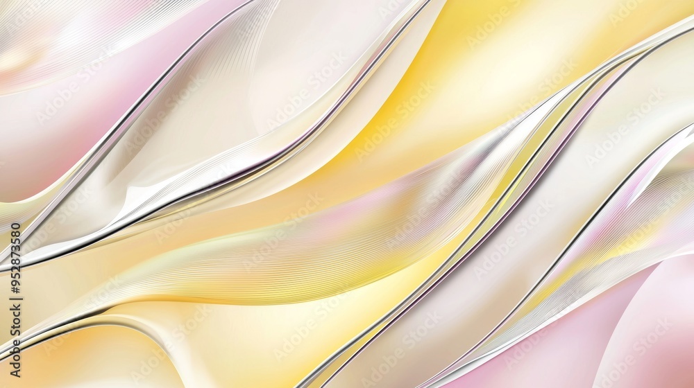 Flowing yellow and pink waves create a modern, elegant backdrop with a calming, dreamy vibe. Perfect for adding a pop of color to any project