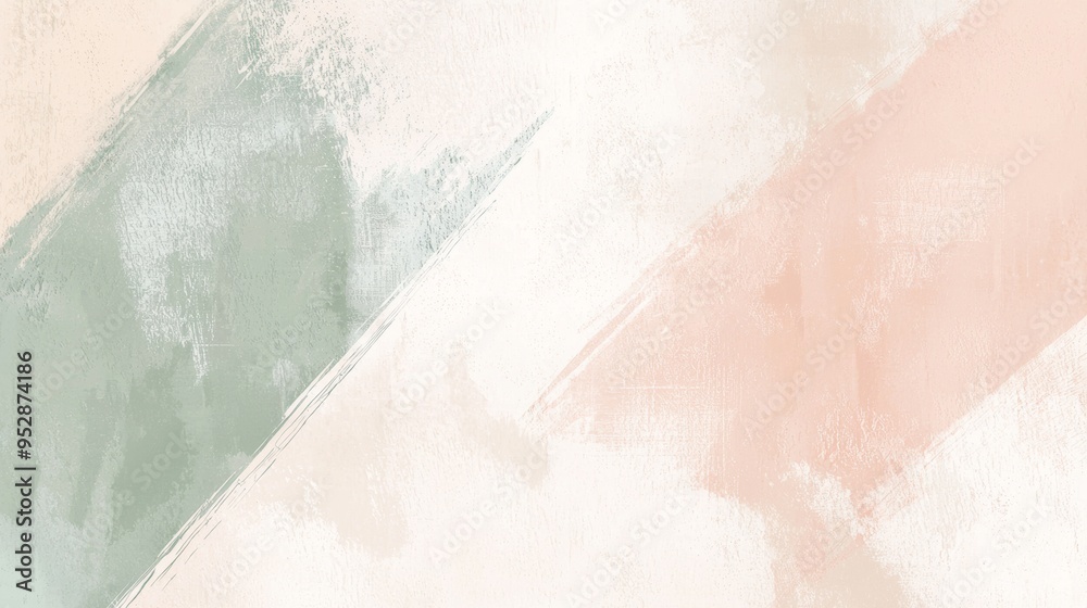 Vibrant green and pink brush strokes on a white backdrop create a modern, creative art concept. Ideal for banners, posters, and websites with a vintage touch
