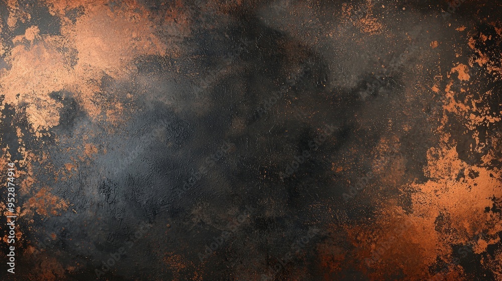Captivating distressed copper and brown texture for stunning backgrounds with text space, adding depth and character to designs