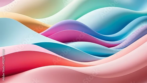 abstract colorful 3D wave background wallpaper