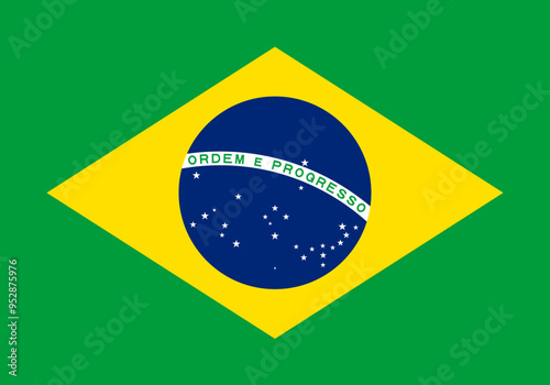 National Flag Federative Republic of Brazil - vector,