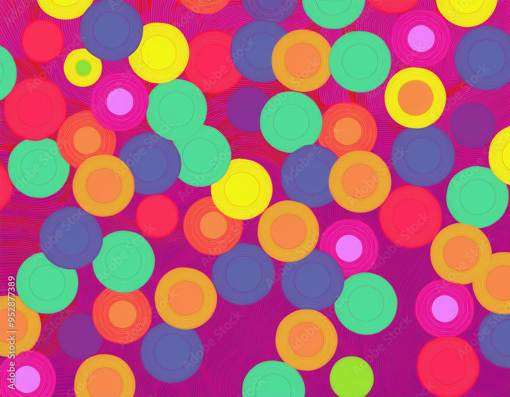 Bright Polka Dot Pattern Abstract and Playful Retro Design with Colorful Circles and Bold Background Bright Polka Dot Pattern Abstract and Playful Retro Design with Colorful Circles and Bold Background