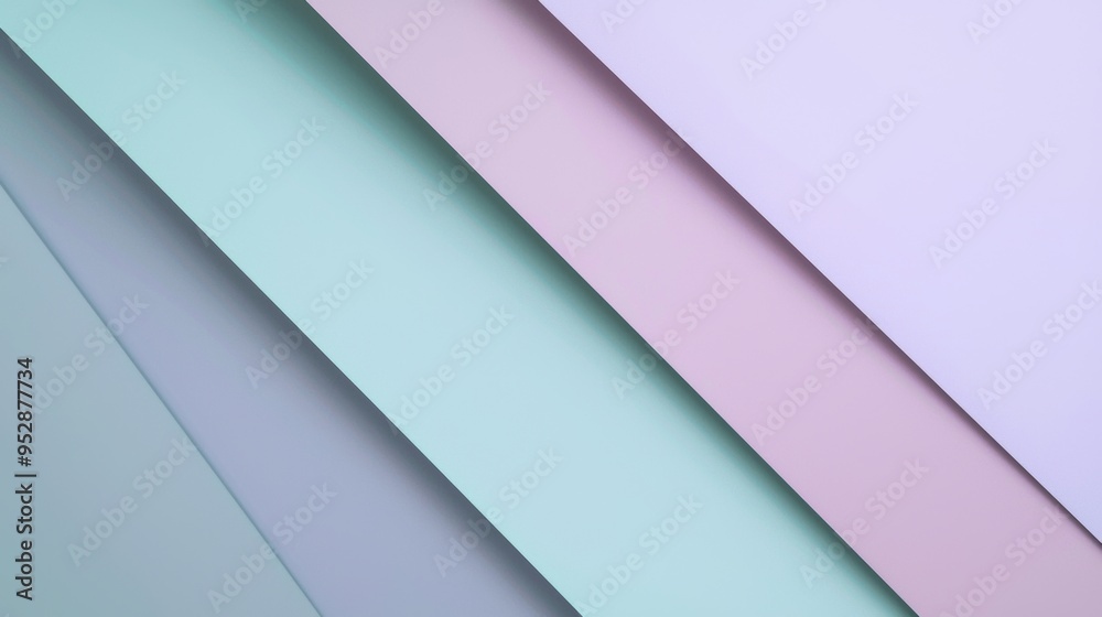 Abstract background with overlapping sheets of paper in soft pastel colors creating a diagonal pattern, ideal for design projects Abstract background with overlapping sheets of paper in soft pastel colors creating a diagonal pattern, ideal for design projects