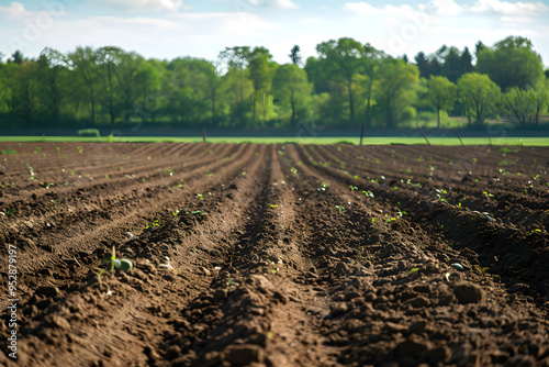 Plowed Land on the Field During Agricultural Work | Freshly Prepared Soil Ready for Planting and Farming Activities