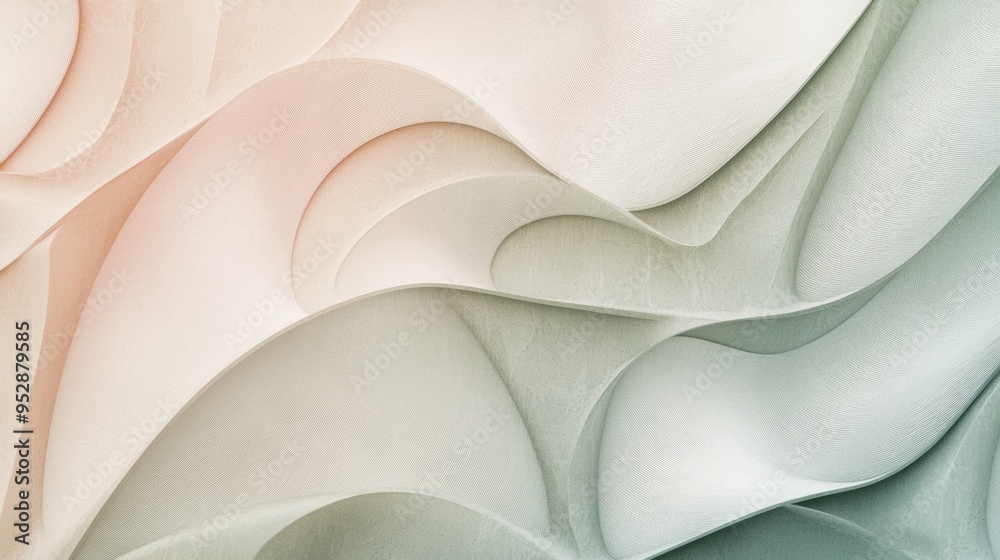 Smooth, flowing lines and curves create a modern, elegant background with soft colors and subtle textures
