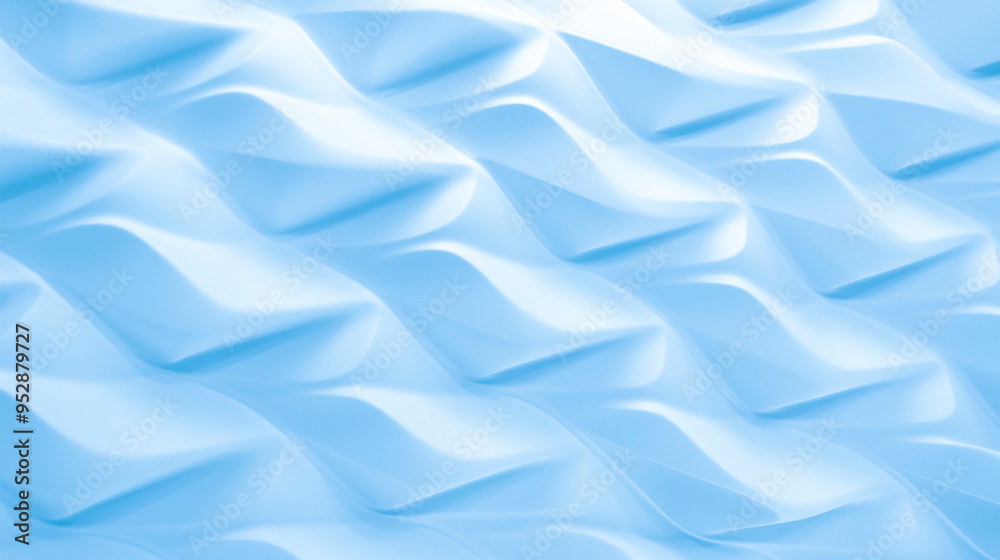 Obraz premium Abstract light blue wavy geometry background white background