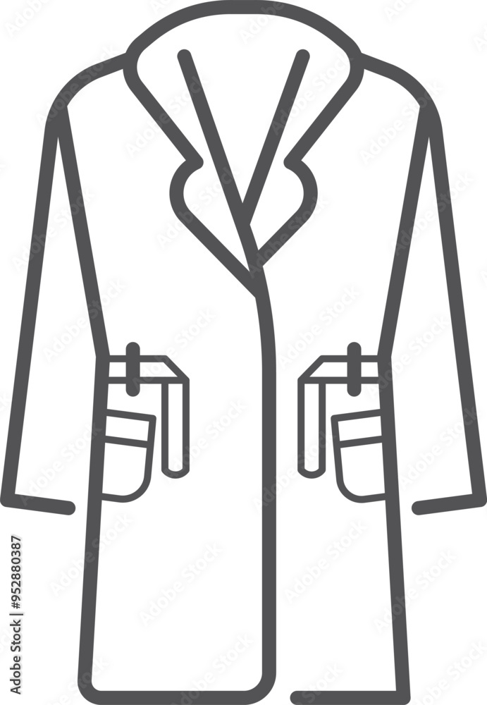 Bathrobe line icon. Spa hotel clothes symbol Bathrobe line icon. Spa hotel clothes symbol