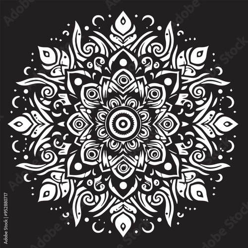 Vector of a mandala with mystical symbolswr3qqwd .eps