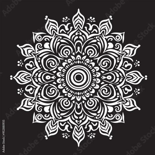 Vector of a mandala with spiral designsdsadwd .eps