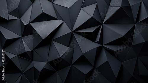 A visually striking image of a dark textured wall featuring a 3D geometric pattern.