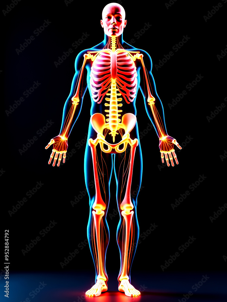 X-ray Image of the Human Nervous System: A Clear View of Nerve Pathways X-ray Image of the Human Nervous System: A Clear View of Nerve Pathways