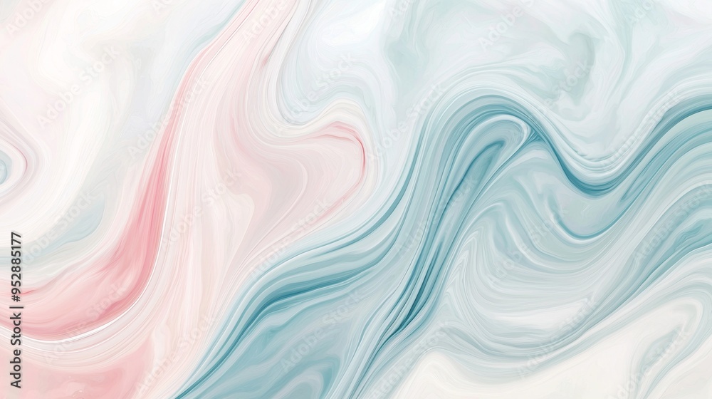 Abstract fluid art painting in alcohol ink technique, mixture of pink, blue and white paints, abstract background in fluid art style Abstract fluid art painting in alcohol ink technique, mixture of pink, blue and white paints, abstract background in fluid art style