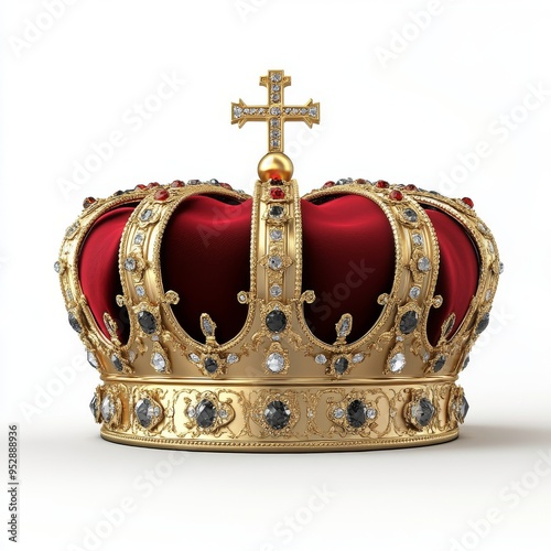 For regal-themed graphics or regal-themed decorations, this detailed 3D model of the King's Royal Crown is perfect. photo