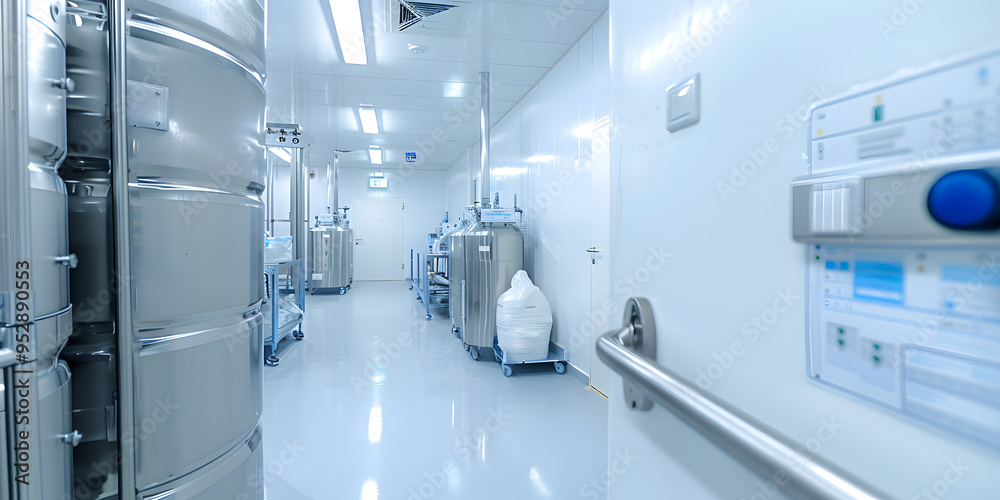 Stainless Steel Plumbing Room with Extensive Pipework | Industrial-Grade Pipes and Fittings in a Modern Plumbing System Stainless Steel Plumbing Room with Extensive Pipework | Industrial-Grade Pipes and Fittings in a Modern Plumbing System