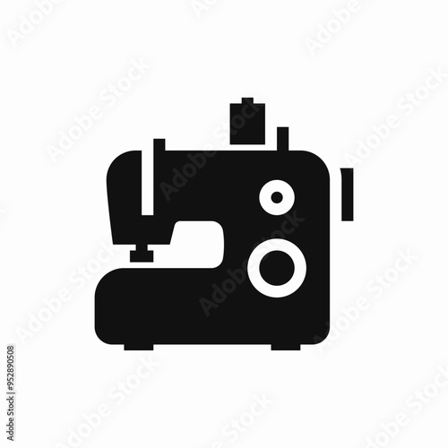 sewing machine tailor icon vector