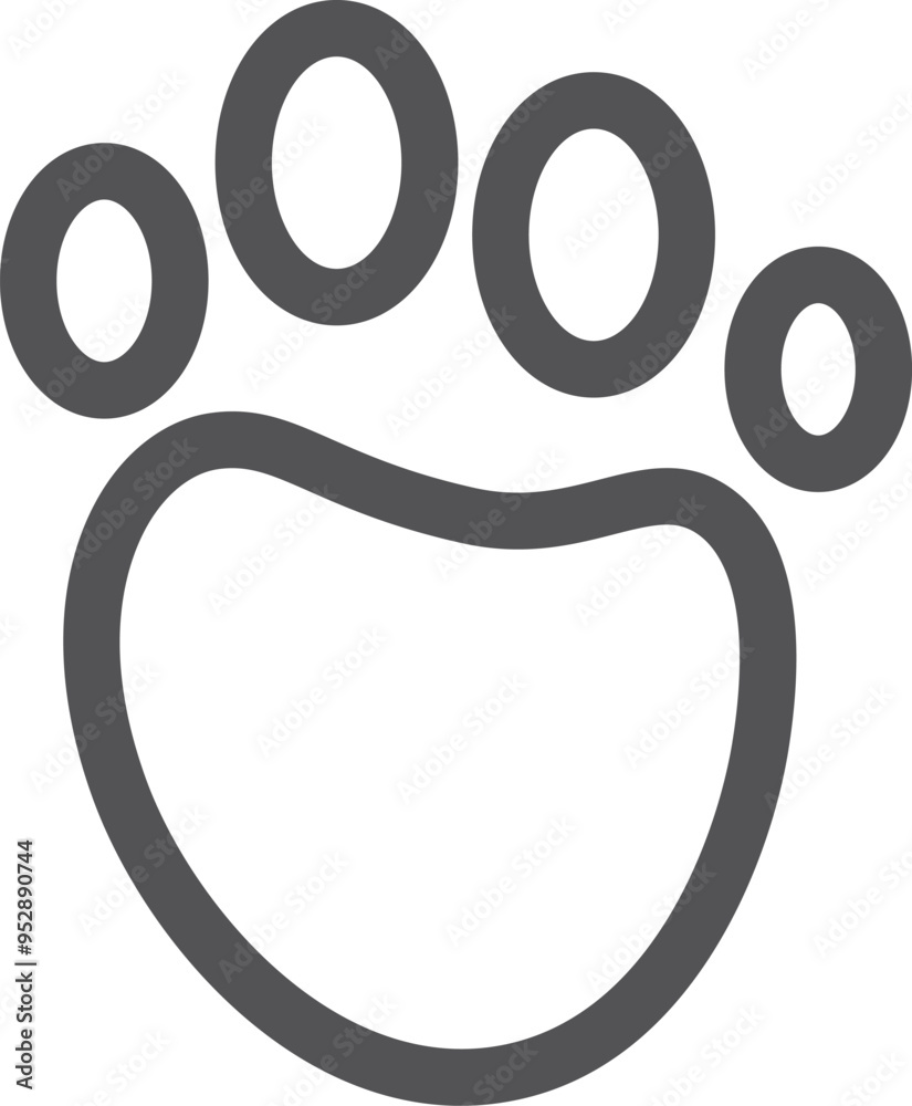 Animal footprint line icon. Pet mark symbol Animal footprint line icon. Pet mark symbol