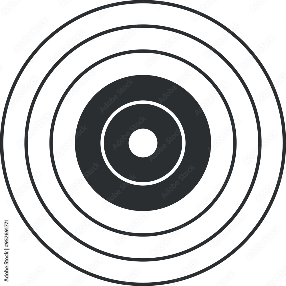 Round dart board icon. Shooting game aim Round dart board icon. Shooting game aim