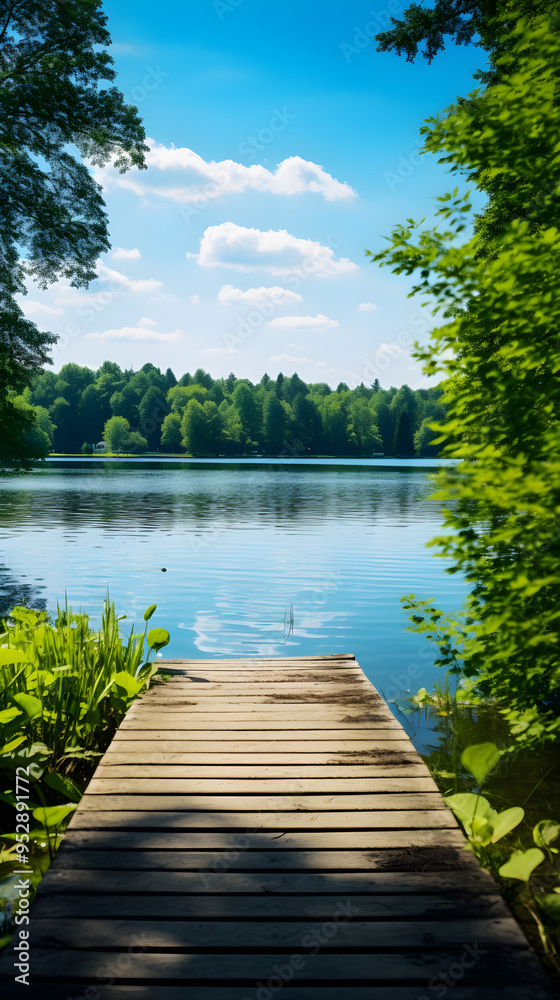 Serene Beauty of The Untouched Lake Encapsulated in Bright Daylight Serene Beauty of The Untouched Lake Encapsulated in Bright Daylight