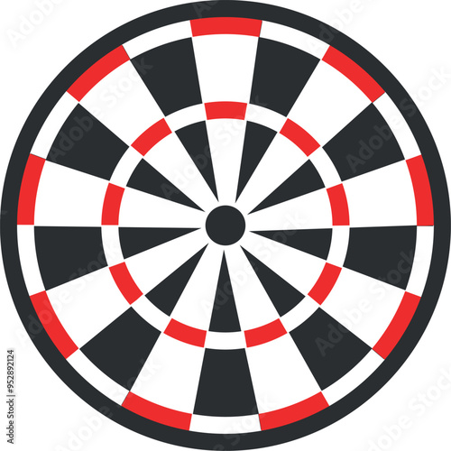 Colorful darts board. Round shooting game target